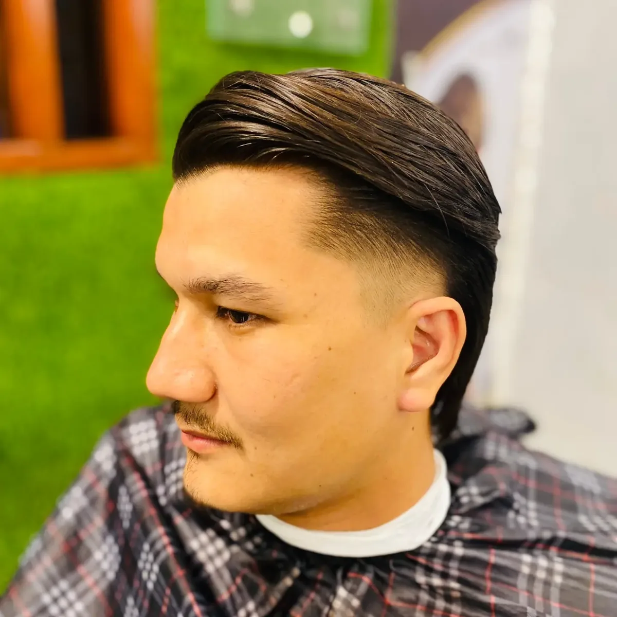 Slick back fade result