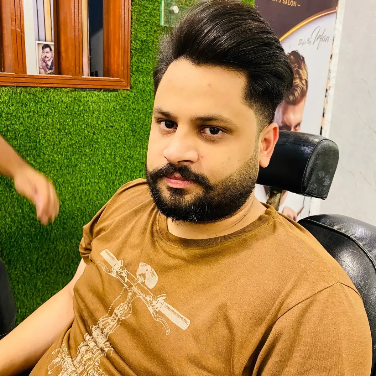 Haircut and beard styling by Royal Men's Salon
