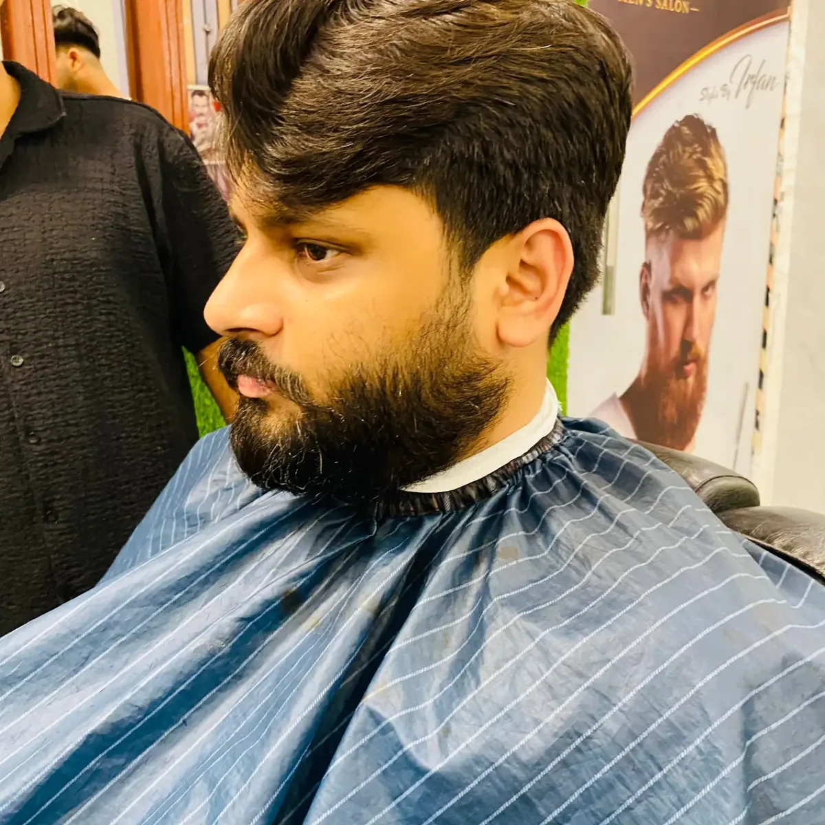 Haircut and beard styling by Royal Men's Salon