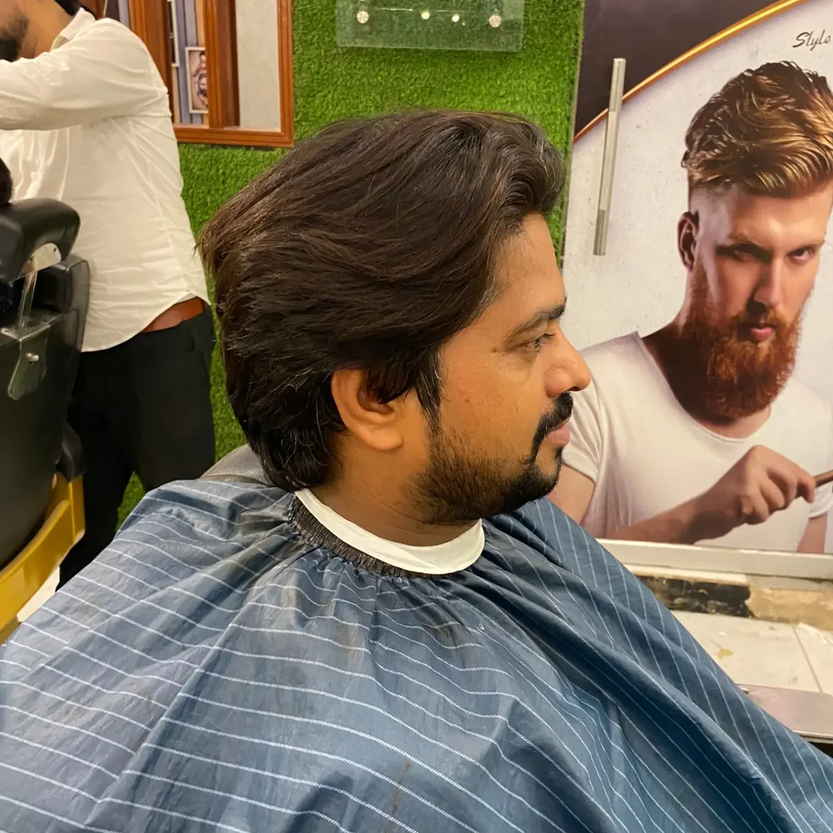 Haircut and beard styling by Royal Men's Salon