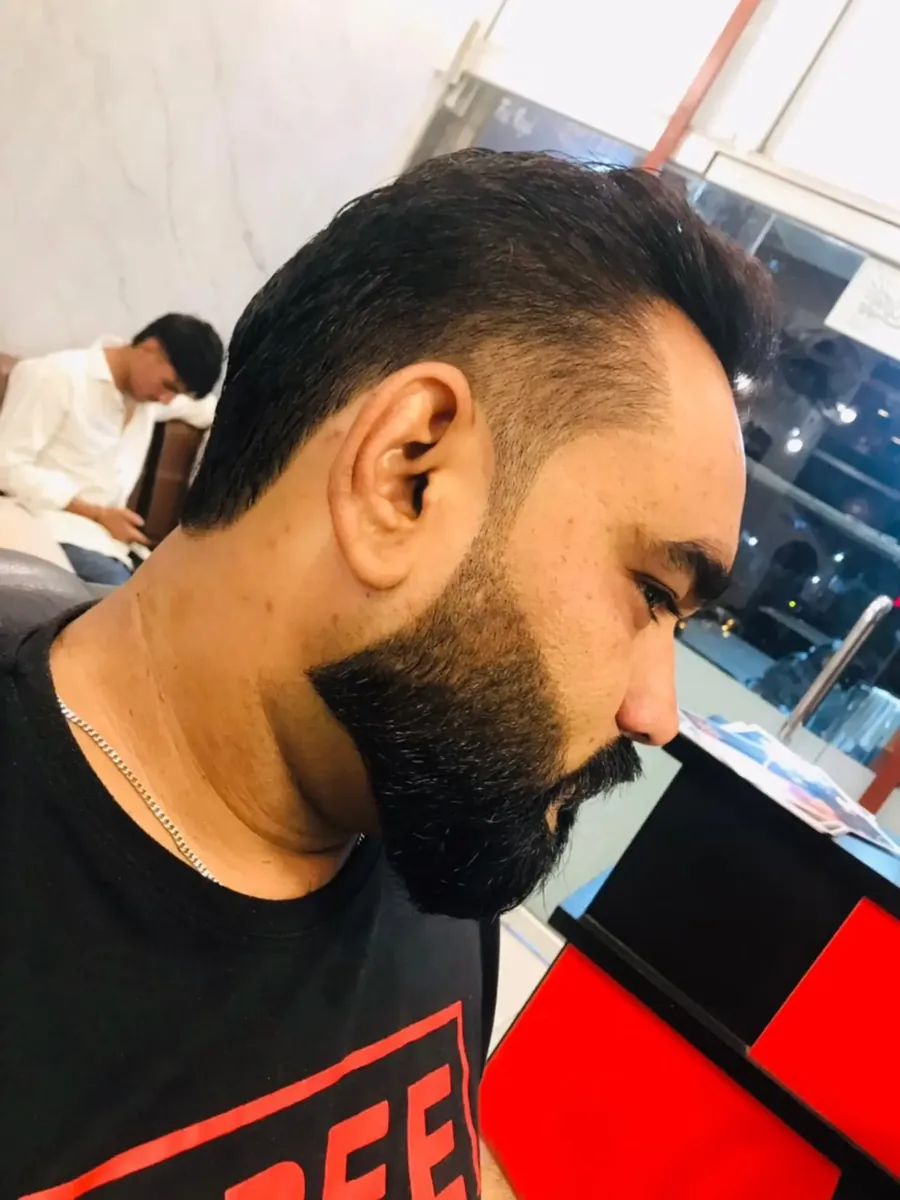 Haircut and beard styling by Royal Men's Salon
