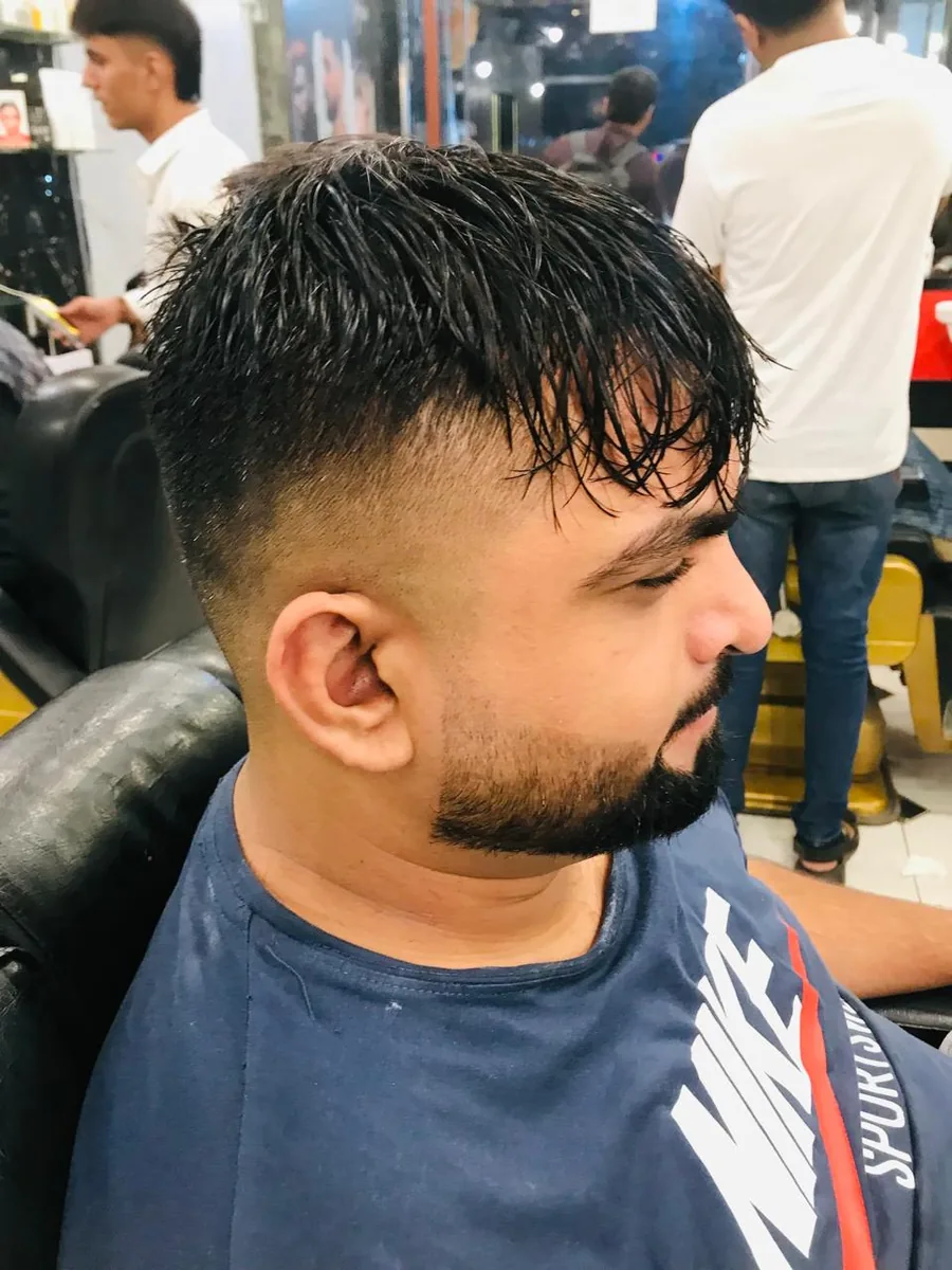Haircut and beard styling by Royal Men's Salon