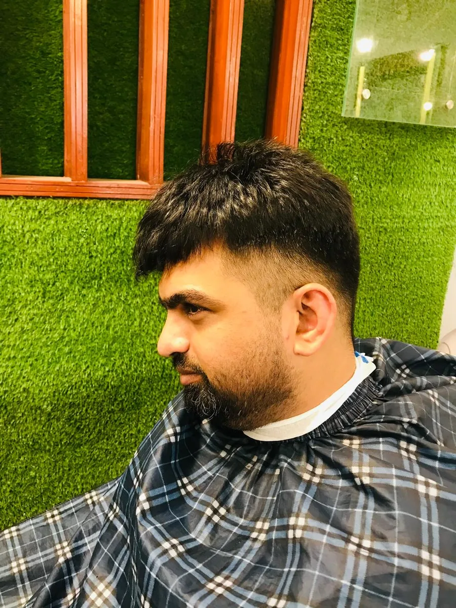 Haircut and beard styling by Royal Men's Salon